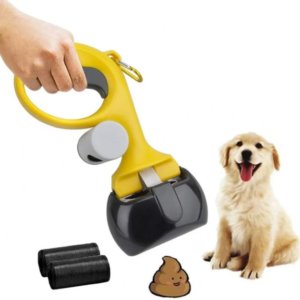 Автоматичний совок для збирання Pooper Scooper 25 x 11 x 9 см / Щипці для збирання з карабіном та мішками в комплекті