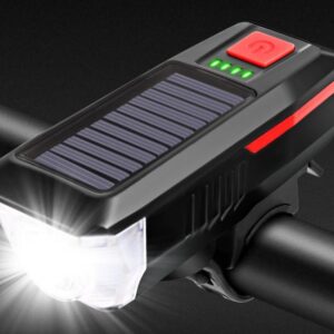 Ліхтар велосипедний c сигналом, акумулятором і сонячною зарядкою LY-17