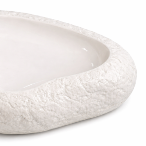 Керамічне блюдо з фактурним дизайном 31х23 см