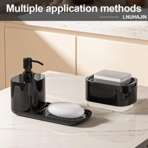Дозатор для рідкого мила з миючим тримачем для кухонних рушників / Диспенсер-органайзер для зберігання 3в1