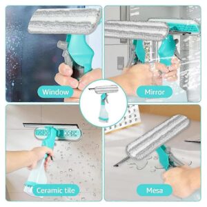 Багатофункціональна щітка для скла / Щітка-розпилювач 4 в 1 для душових дверей, дзеркал, вікон та ванної кімнати