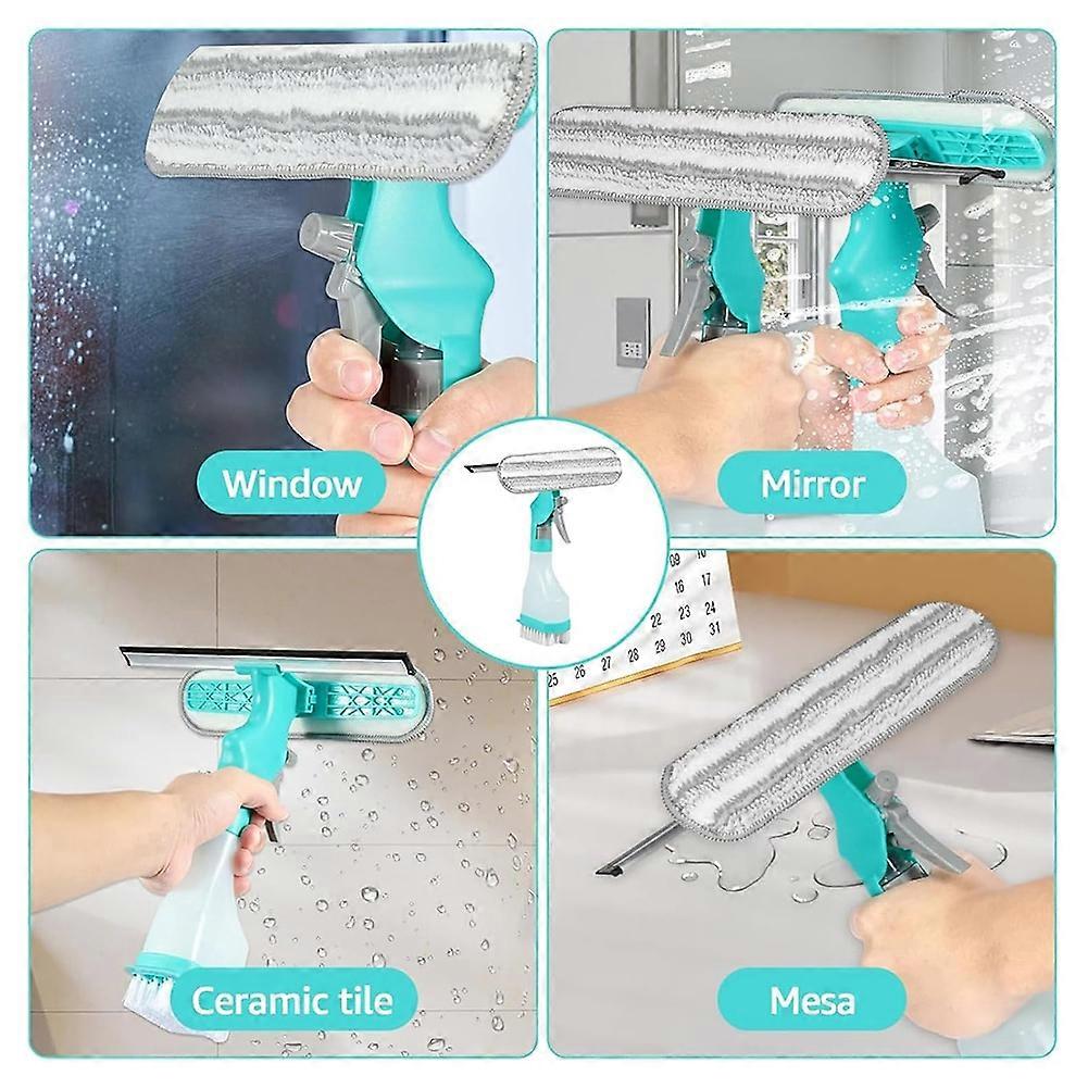 Багатофункціональна щітка для скла / Щітка-розпилювач 4 в 1 для душових дверей, дзеркал, вікон та ванної кімнати