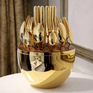 Столові прилади із нержавіючої сталі EGG 24 шт Gold