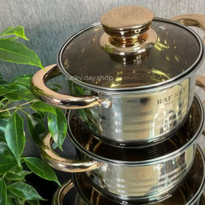 Набір каструль із неіржавкої сталі на 12 предметів RAF SKY RS7450