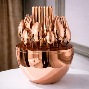 Столові прилади із нержавіючої сталі EGG 24 шт Bronze