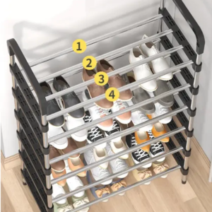 Полиця для взуття метал 4 секції Shoe rack