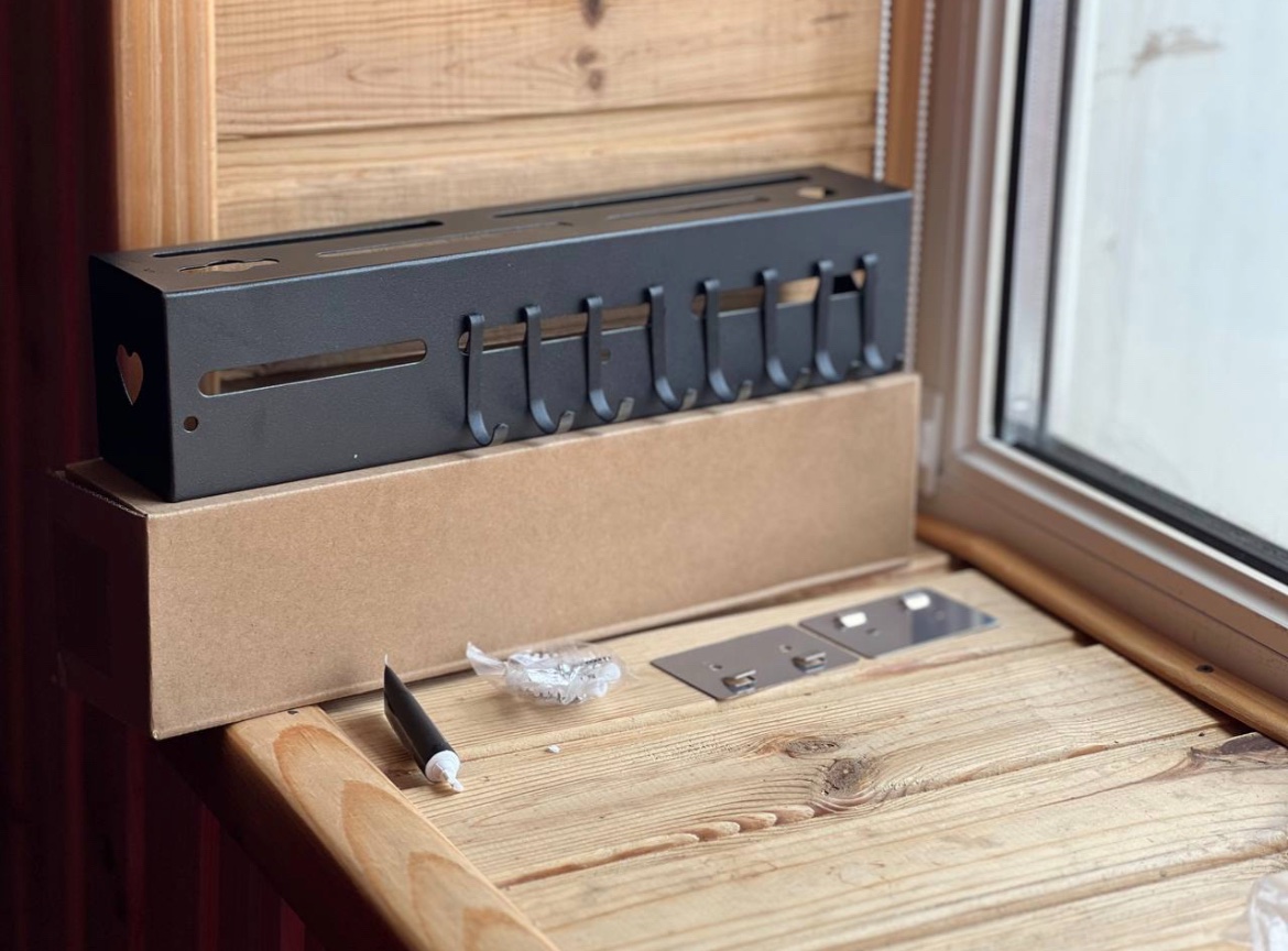 Настінний багатофункціональний органайзер для зберігання кухонного приладдя 30 см