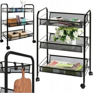 Етажерка органайзер 3-х ярусна на коліщатках