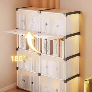 Пластикова шафа на 8 відділень / Модульна шафа-органайзер для зберігання речей 126х84х28см