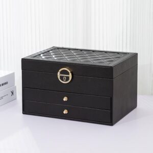 Триярусна скринька-трансформер для прикрас з ключем 24х17х14 см