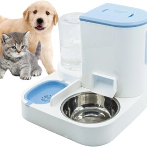 Автоматична миска-дозатор напувалка 2в1 для корму та води для котів та собак