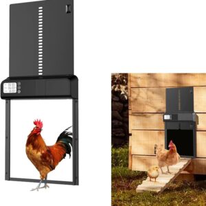 Автоматичні двері для курника з РК-дисплеєм та таймером, заслінка/ворота для сільськогосподарських птахів від хижаків