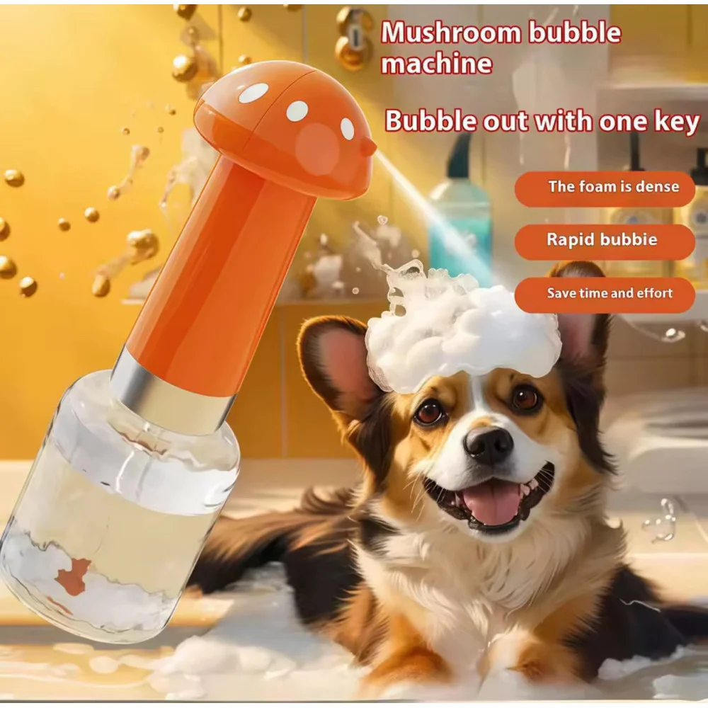 Автоматичний диспенсер пінного мила для миття собак і кішок, піноутворювач, що перезаряджається, для домашніх тварин AND1328