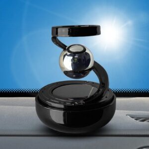 Автомобільний освіжувач повітря/ ароматизатор на сонячній енергії/ левітація кільця/ чорний з кулькою