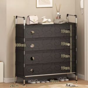 Полиця для взуття SKLM-31-LT6205 чорна 4 полиці