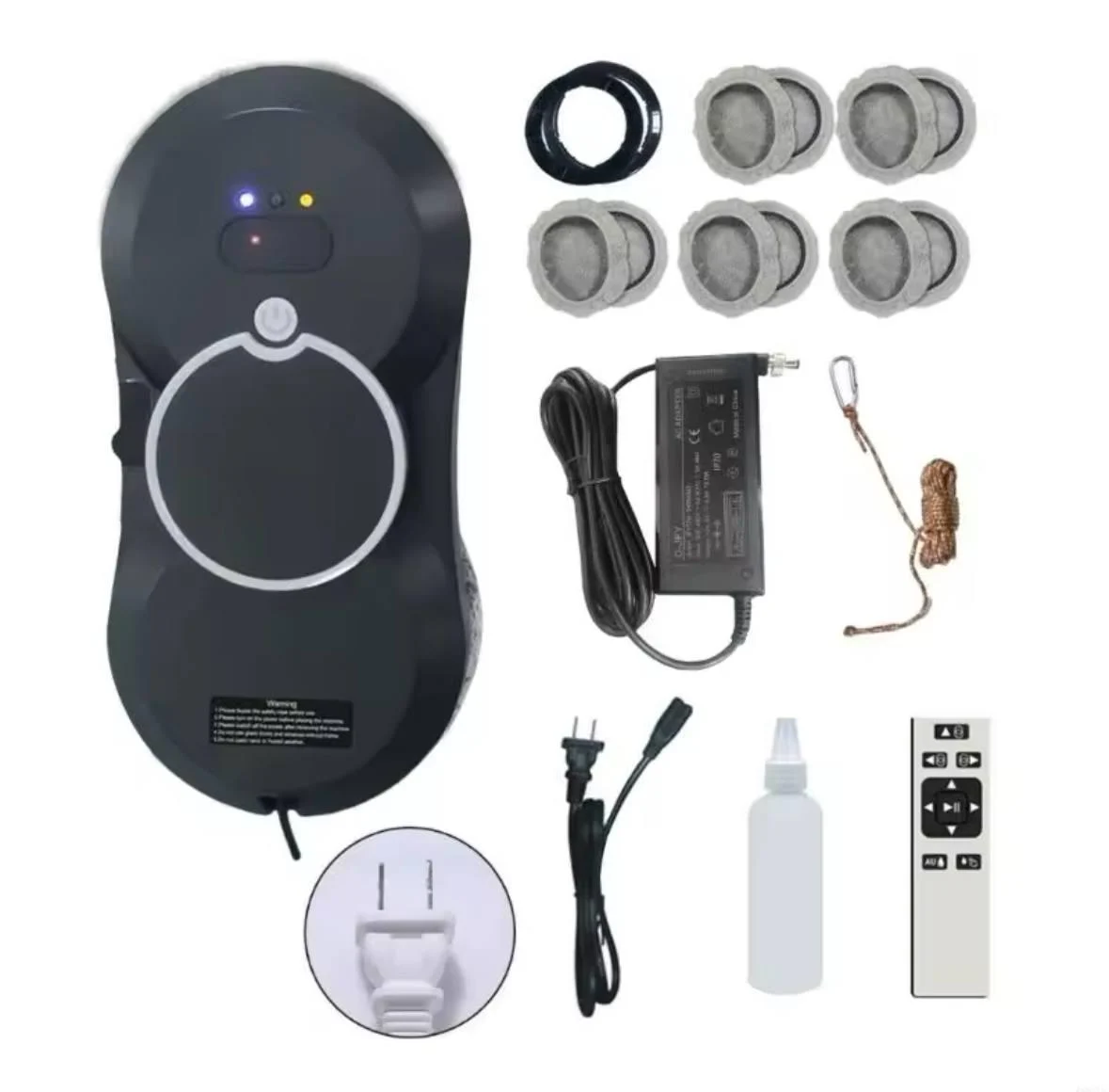 Робот для миття вікон NEW Glass Cleaning Robot з пультом дистанційного керування чорний