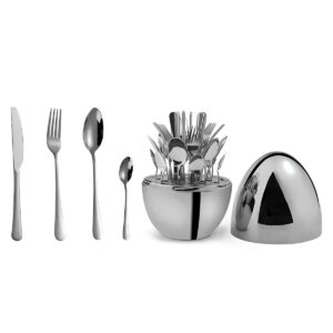 Столові прилади із нержавіючої сталі EGG 24 шт Siver