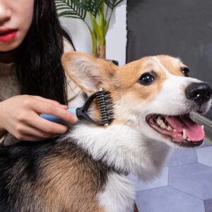 Двосторонній гребінець для вичісування вовни котів та собак AND217