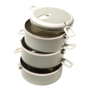 Ланч-бокс Supretto трисекційний круглий із нержавіючої сталі 1500 мл