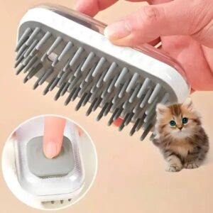 Масажна силіконова щітка для тварин з відсіком для шампуню/ Щітка-масажер для собак та кішок AND XL-907