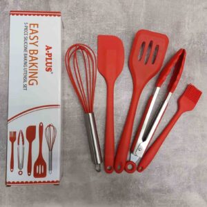 Набір кухонного приладдя силіконовий 5 предметів червоний