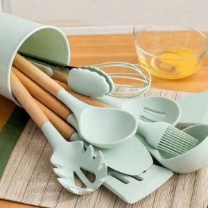 Набір кухонного приладдя силіконовий  Kitchen Set RB-2239 бірюзовий (12 предметів)