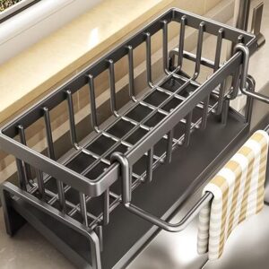 Органайзер для кухонної раковини, міцна полиця для раковини, багатофункціональний полиця для зберігання губок та кухонного приладдя SKLM-8