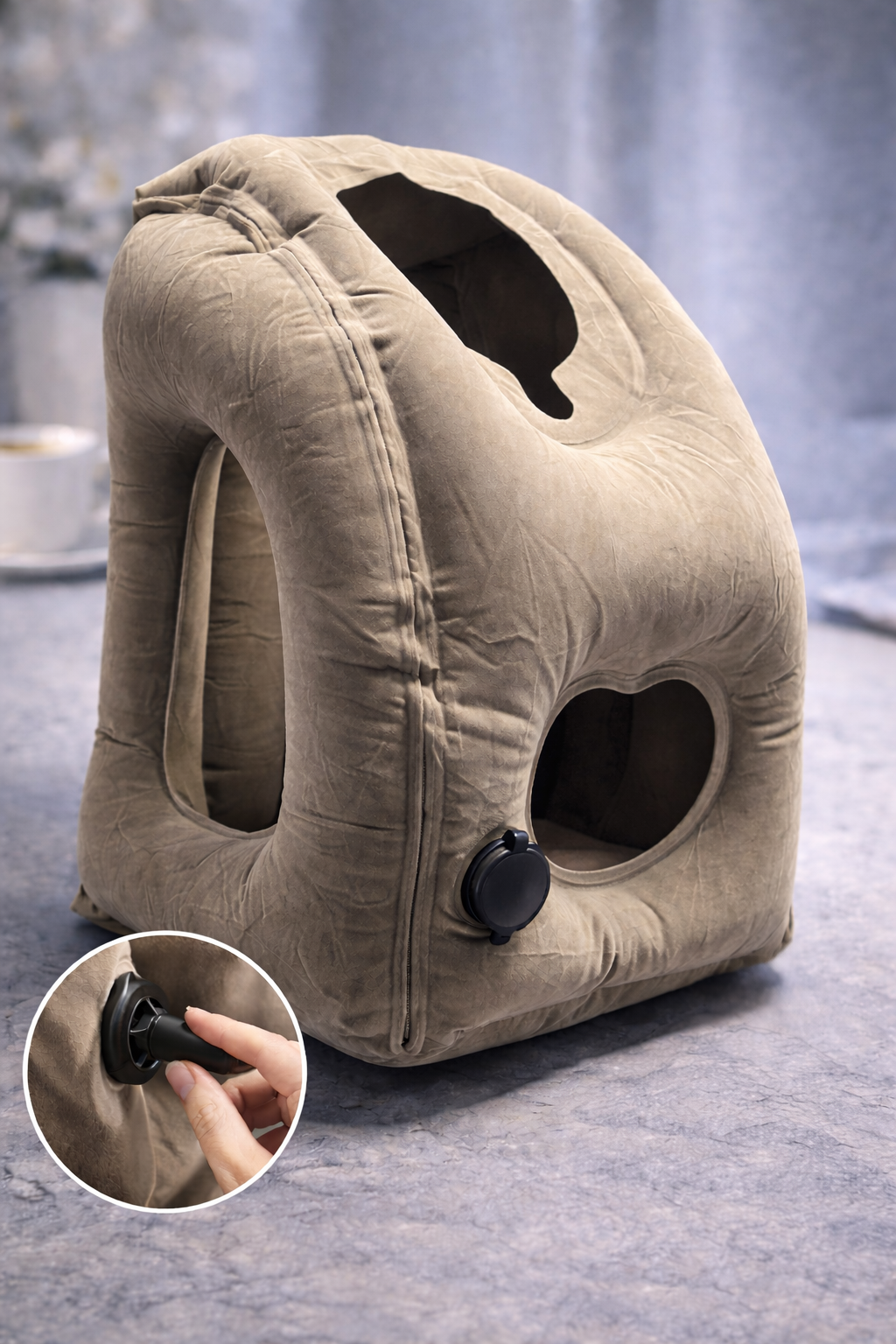 Подушка дорожня надувна для подорожей