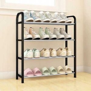 Полиця для взуття 4 яруси, 54х41х19см, YH8814-5 / Підлогова стійка для зберігання взуття / Взуттєва полиця