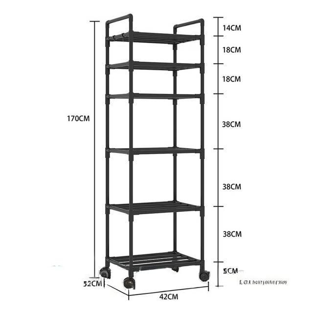 Полиця етажерка TVT-02 6 ярусів 170х42х32см