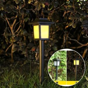 Садовий ліхтар на сонячній батареї Квадрат LED 26 см 6 WW Білий теплий