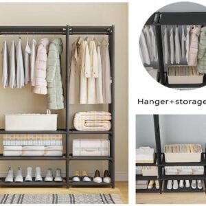 Шафа-стелаж для взуття з полицями 170 см / Текстильна шафа / Стелаж для одягу