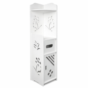 Шафа-стелаж у ванну Flowers 18*20*80 см / Шафа для підлоги для ванної кімнати