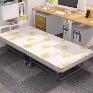 Складане ліжко, розкладачка з матрацом / Портативне складане кемпінгове ліжко на колесах 190x70x41cm