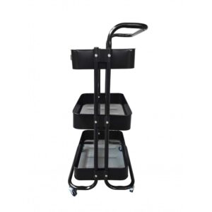 Стелаж етажерка з полицями на колесах ZM-1670 чорний