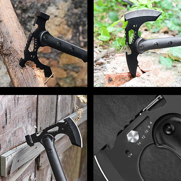 Тактична сокира-молоток з розширеним лезом та ергономічною рукояткою