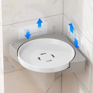 Кутова обертова полиця  для ванної кімнати Multi Functional Rotational Tray