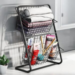 Універсальний кухонний металевий органайзер, двостороння полиця для овочів, фруктів, приправ (39x28x18см)