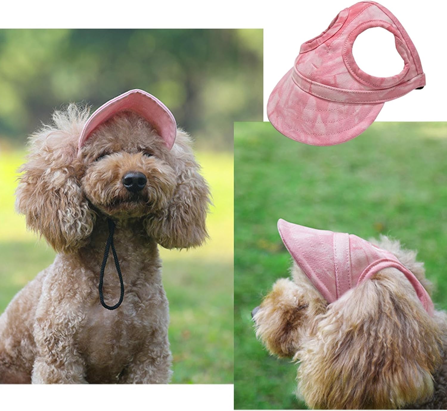 Захисний козирок від сонця для тварин / Панамка для собак з отворами для вух та регульованим шийним ремінцем / Кепка від сонця для собак