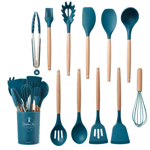Набір кухонного приладдя силіконовий Kitchen Set RB-2239 синій (12 предметів)