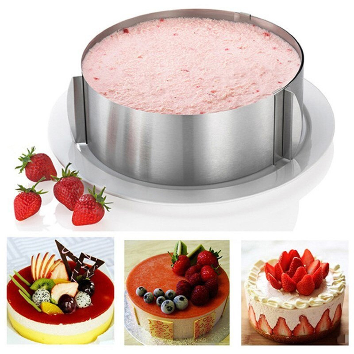 Розсувне кільце для торта Cake Ring 16-30 см форма для випічки