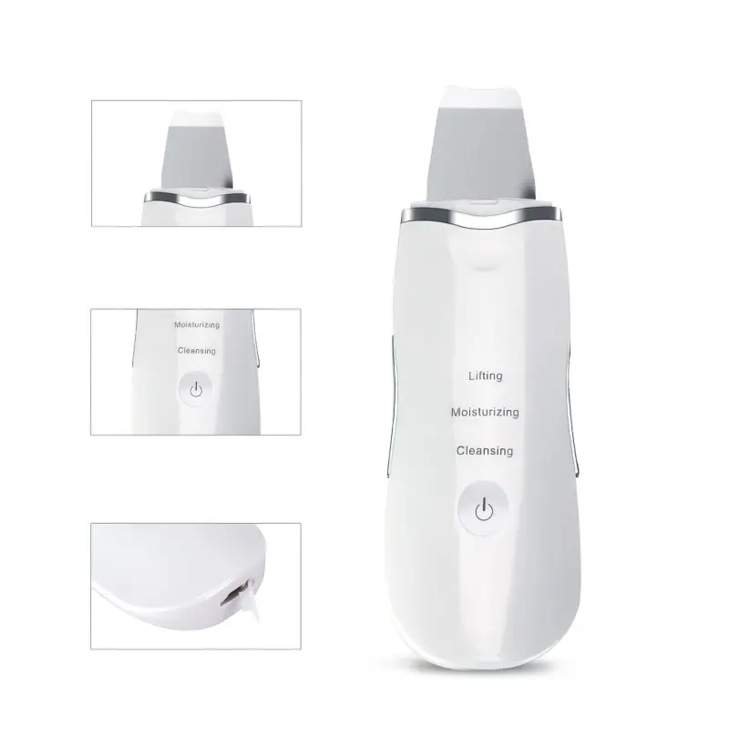 Ультразвуковий скраббер портативний для чищення обличчя Face Cleaner 8816 / Очищувач порів / Скрабер ліфтинг