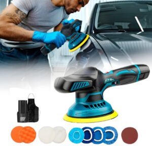 Полірувальна машинка Waxing Polisher акумуляторна з насадками 2 АКБ