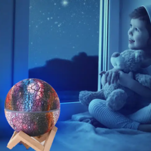 Проектор – нічник з колонкою та мелодіями для сну на поставці “Планета” k880 проектор зоряного неба