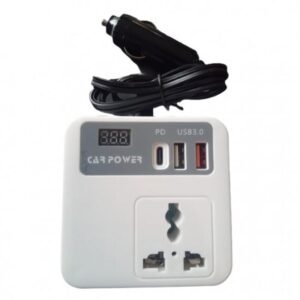 Автомобільний інвертор 12V-220V з USB та Type-C PD, Car Power, з дисплеєм
