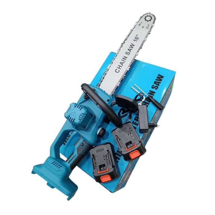 Акумуляторна ланцюгова пилка 16''+2 акумулятори 68В + кейс, Electric Saw / Електропила / Акумуляторна пилка
