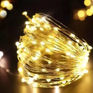 Новорічні гірлянди. Мідна дротяна лампа 100LED 10м,  Теплий