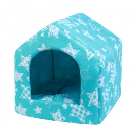 Синий Переносний м’який будиночок будка для собак Portable Dog House  Блакитний