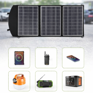Складна Сонячна Панель 45w / Портативна сонячна панель на 3 секції USB 45W