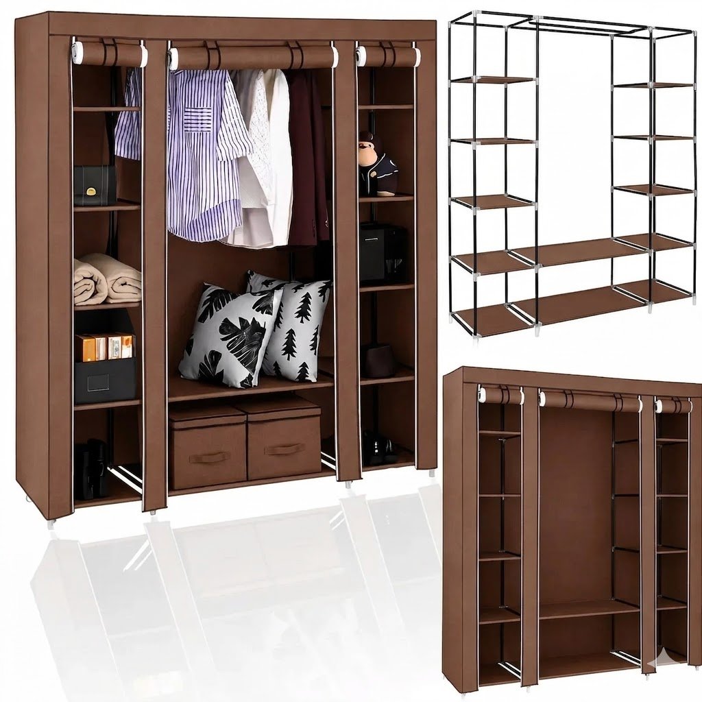 Тканинна шафа HCX Storage Wardrobe 88130 Коричневий
